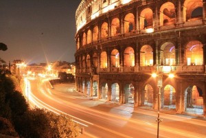 The Colosseum - Night car tour of Rome
