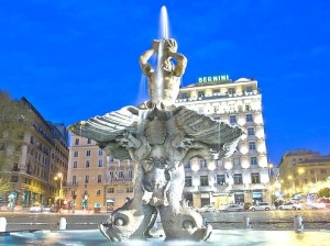 Piazza Barberini - Fontana del Bernini - Roma