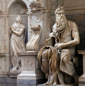 Moses by Michelangelo in San Pietro in Vincoli Rome Italy