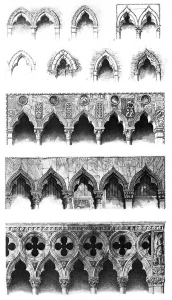 Chapiteaux gothiques - John Ruskin 1853 - Pierres de Venise - IX 12
