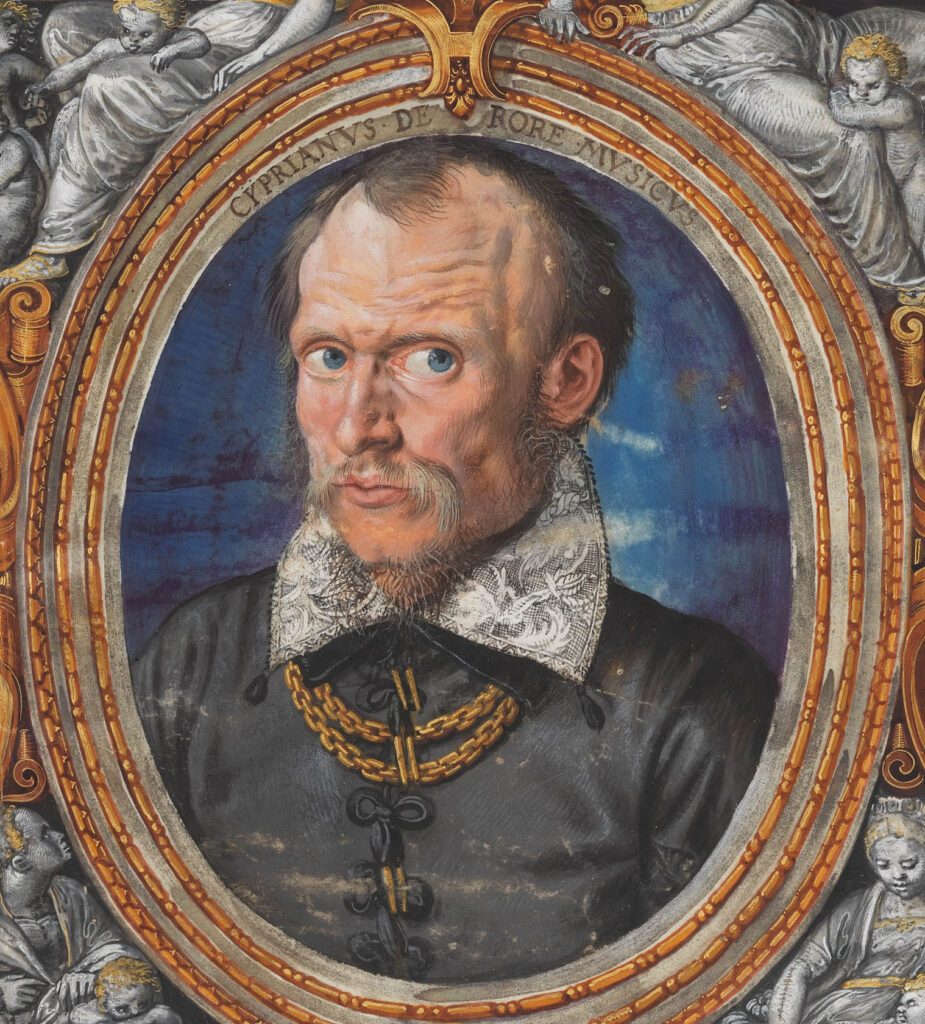 Cipriano de Rore par Hans Miuelich -1558 - Ecole de Venise